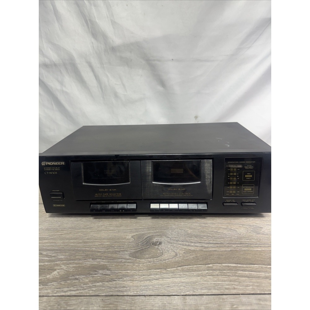 Pioneer Dual Double Stereo Cassette Tape Deck CT-W103 For Parts or Repair